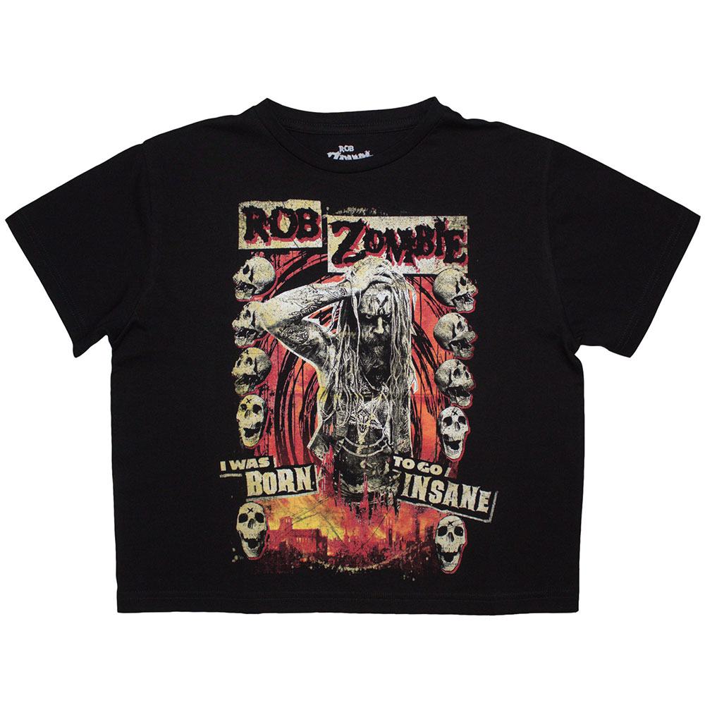 Rob Zombie - Born To Go Insane Crop top - Zwart